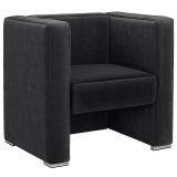LINO | Klubsessel | Sort | Samt
