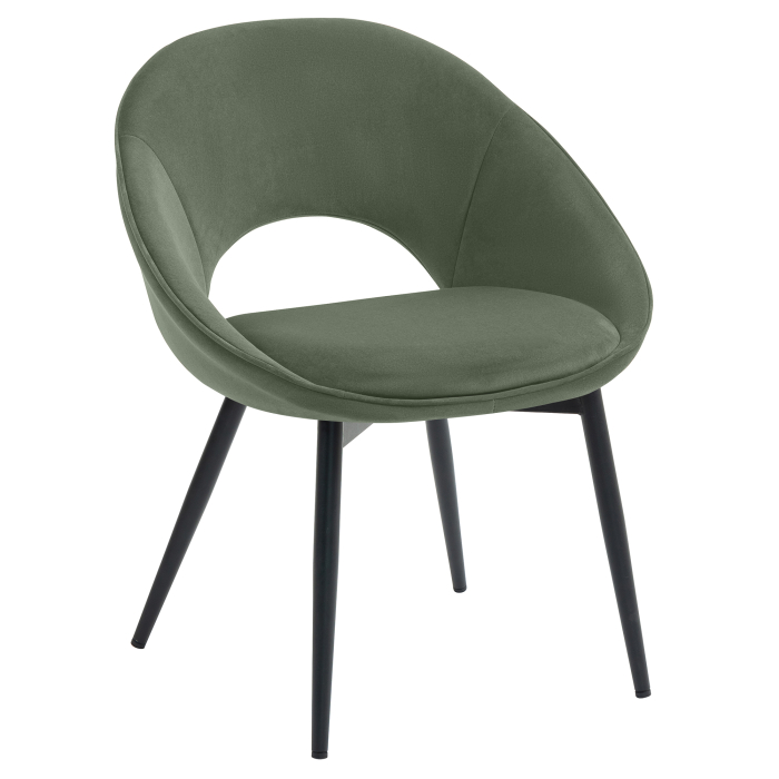 LIAM | Silla de hotel | Terciopelo | Verde