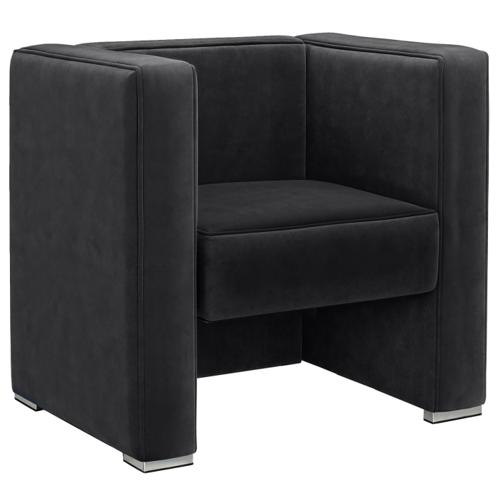 LINO | Clubsessel | Schwarz | Samt