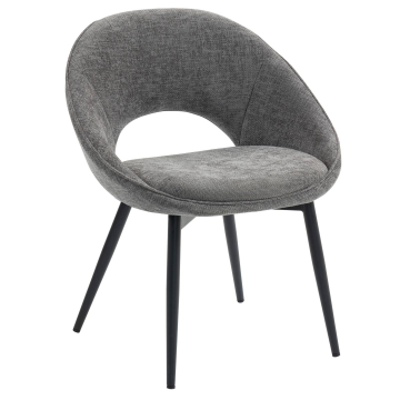 LIAM | Chaise d'hôtel | Tissu | Gris