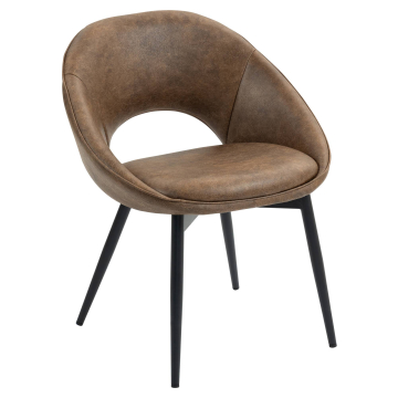 LIAM | Fauteuil d'hôtel | Cuir | Marron