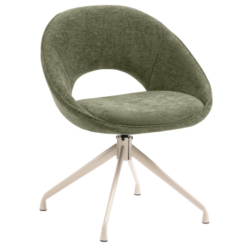 LIAM | Hotel Stuhl | Stoff/Textil | Grün | Drehfuß