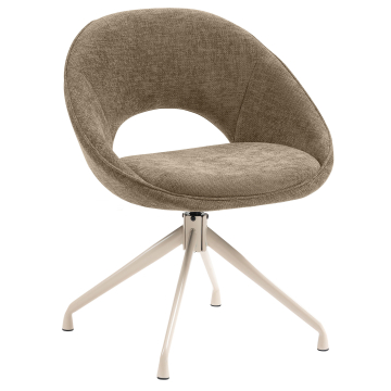 LIAM | Hotel Stuhl | Stoff/Textil | Taupe | Drehfuß
