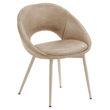 LIAM | Hotellstol | Skinn | Beige