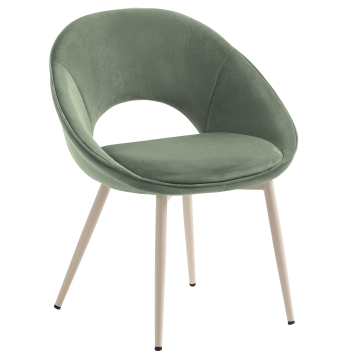 LIAM | Hotelstoel | Fluweel | Groen