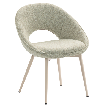 LIAM | Hotelstoel | Teddystof | Beige