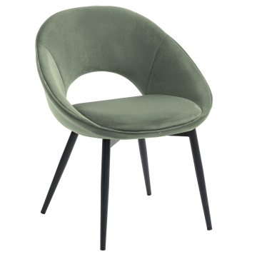 LIAM | Silla de hotel | Terciopelo | Verde