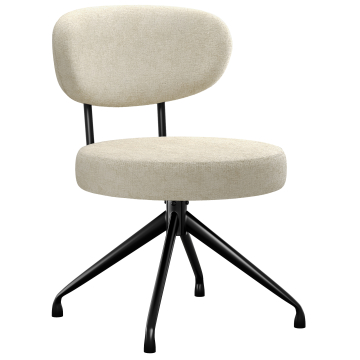 Lina | Hotel Stol | Taupe | Stof/tekstil | Drejefod