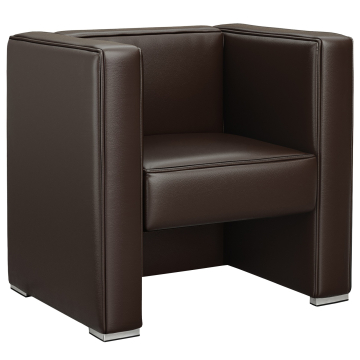 LINO | Clubsessel | Dunkelbraun | Leder