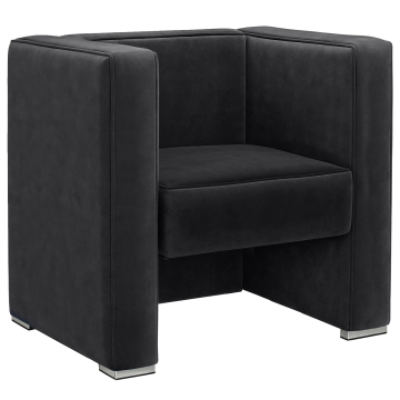 LINO | Clubsessel | Schwarz | Samt