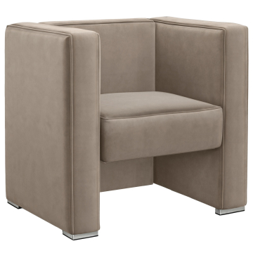 LINO | Clubsessel | Taupe | Samt