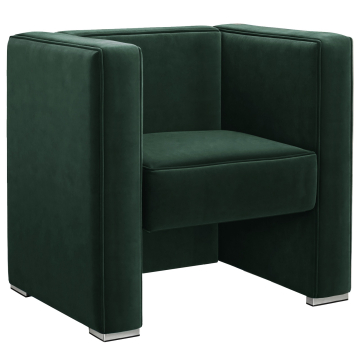 LINO | Clubstoel | Donkergroen | Fluwel