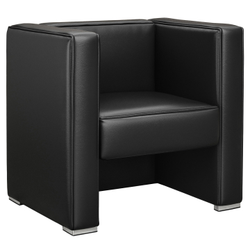 LINO | Clubzetel | Zwart | Leder