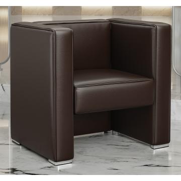 LINO | Fauteuil club | Marron foncé | Cuir
