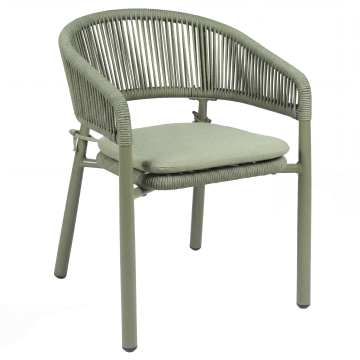 LISA | Bistro Terrassen Stuhl | + Sitzkissen | Grün