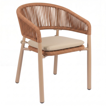LISA | Bistro Terrace Chair | + Seat Cushion | Orange