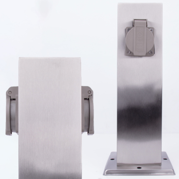 LIV Colonne de prises 300mm | 2x compartiment | Acier inoxydable