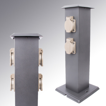 LIV Colonne de prises 350mm | 4xfach | Anthracite
