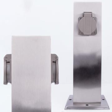 LIV Colonne de prises 300mm | 2x compartiment | Acier inoxydable