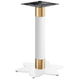 LOTUS | Bistrobordramme | Gull/hvit | Høyde: 72 cm | Søyle: Ø 7,6 cm | Fot: Ø 50 cm