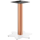 LOTUS | Bistro-pöytäkehys | Kupari / Valkoinen | Korkeus: 72 cm | Säule: Ø 7,6 cm | Jalka: Ø 50 cm