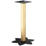 LOTUS | Estructura de mesa de bistró | Dorado/Negro | Altura: 105 cm | Columna: 8 x 8 cm | Base: Ø 50 cm