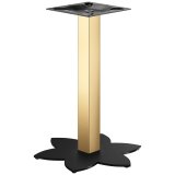 LOTUS | Bistrotafelframe | Goud/Zwart | Hoogte: 72 cm | Kolom: 8 x 8 cm | Voet: Ø 50 cm