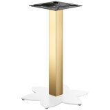 LOTUS | Cadre de table de bistro | Or/Blanc | Hauteur : 72 cm | Colonne : 6 x 6 cm | Pied : Ø 50 cm