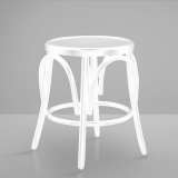 LOUIS | Bugholz Hocker | Wit