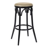 Louise | Bugholz barstoel | Hout | Beige | Leer