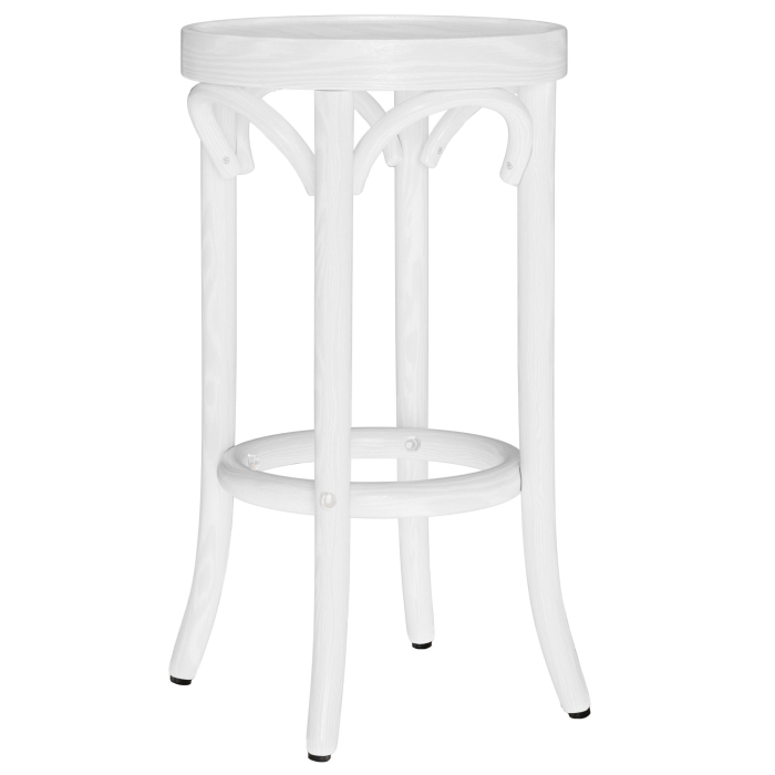 LOUIS | Bugholz Barhocker | Holz | Weiß