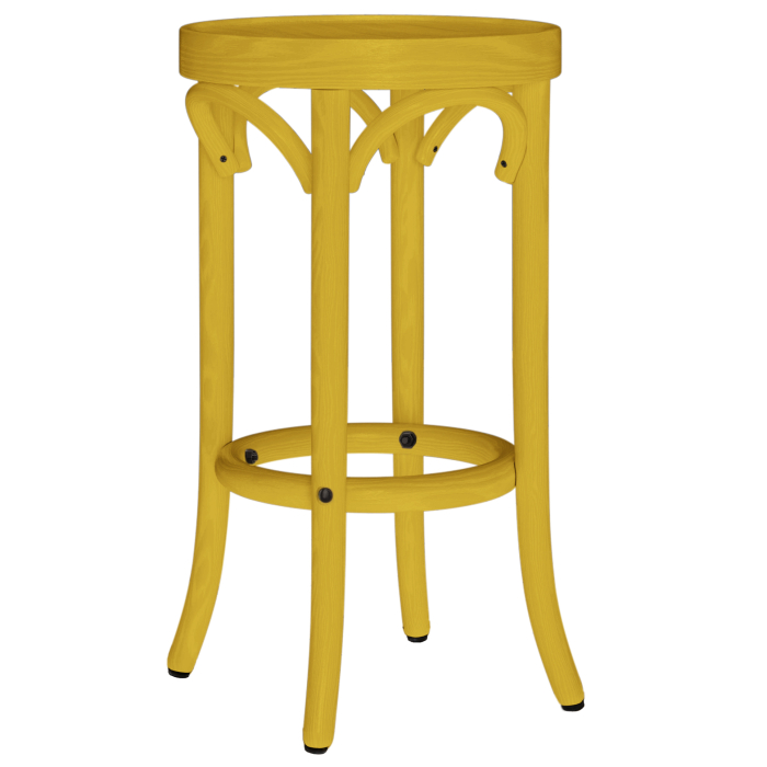 LOUIS | Bugholz Barhocker | Holz | Gelb