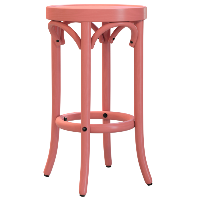 LOUIS | Bentwood Bar Stool | Wood | Pink