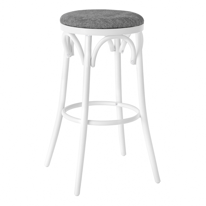 Louise | Bugholz Barhocker | Hout | Grijs | Stof/Textiel