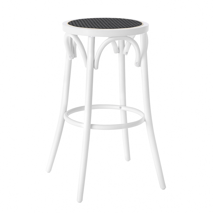 Louise | Bugholz Barkruk | Hout | Zwart | Riet