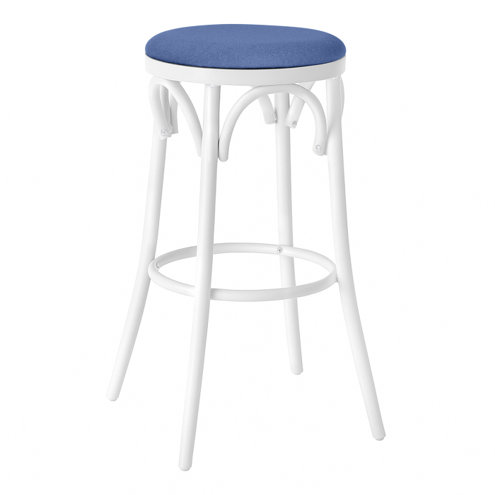 Louise | Bugholz Barstol | Træ | Blå | Velour