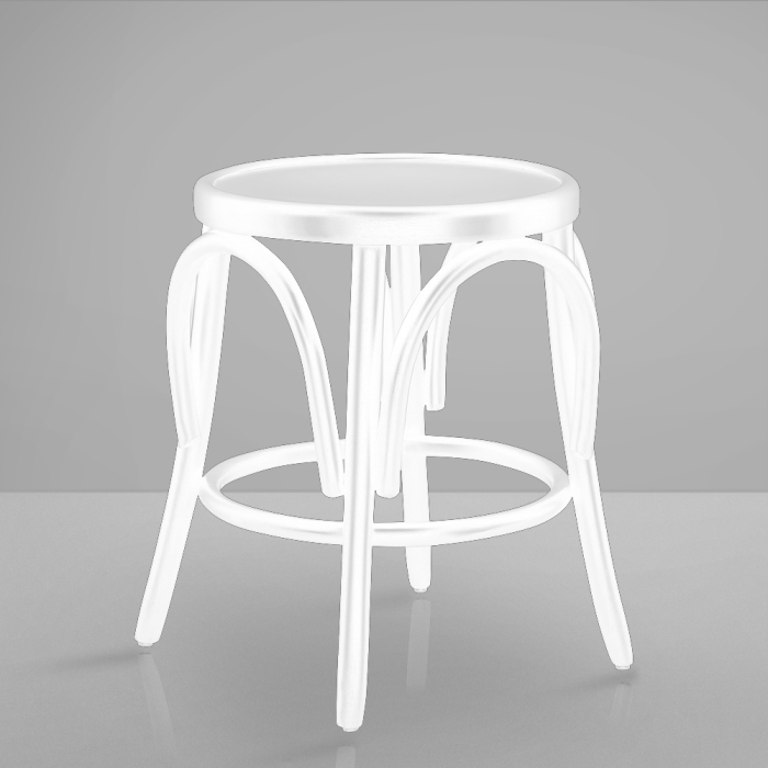 LOUIS | Bentwood Stool | White