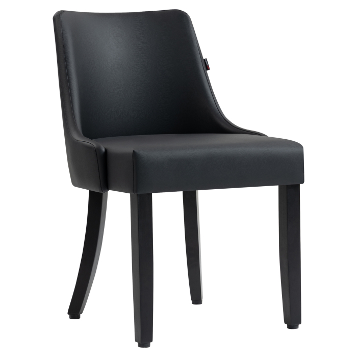 LOLA | Bistro Stuhl | Leder | Schwarz