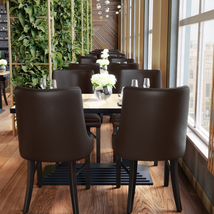 LOLA | Bistrostol | Mörkbrun | Läder