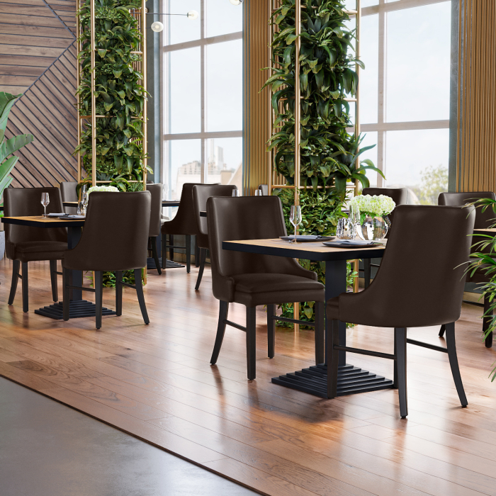 LOLA | Bistrostol | Mörkbrun | Läder