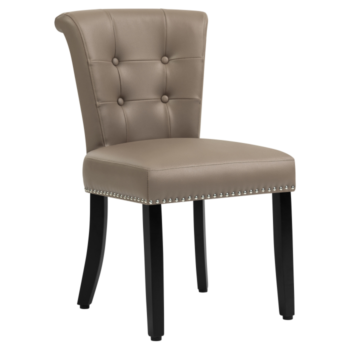 LONDON | Silla de bistró | Cuero | Taupe