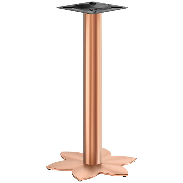 LOTUS | Bistro Table Base | Copper | Height: 105 cm | Column: Ø 7.6 cm | Base: Ø 50 cm
