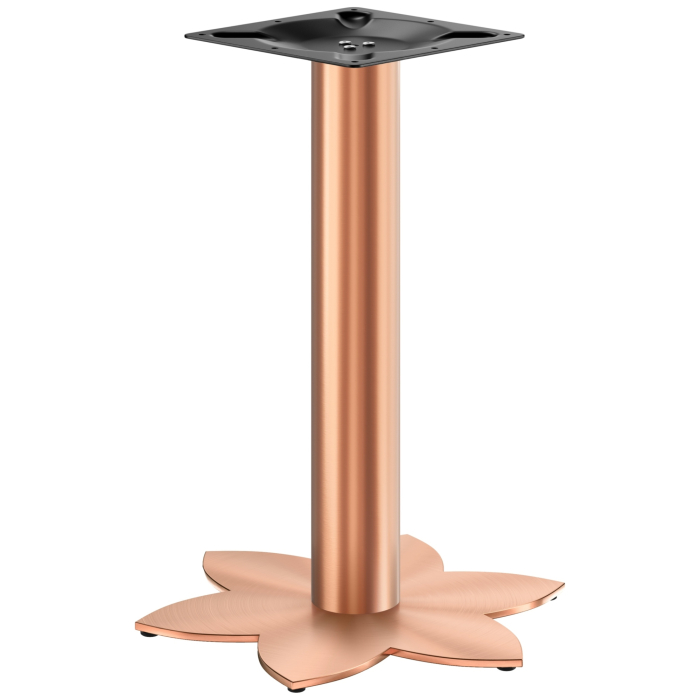 LOTUS | Bistro table frame | Copper | Height: 72 cm | Column: Ø 7.6 cm | Base: Ø 50 cm