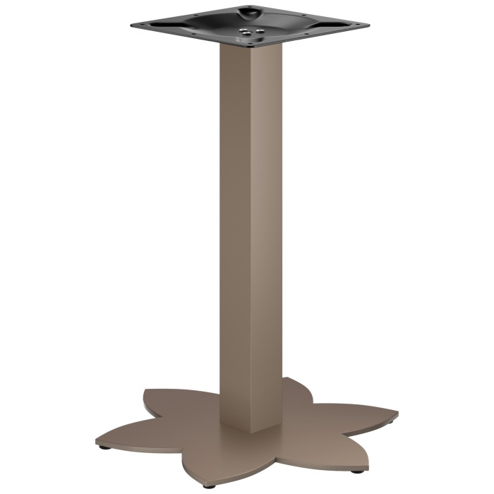 LOTUS | Bistro Tischgestell | Taupe | Höhe: 72 cm | Säule: 8 x 8 cm | Fuß: Ø 50 cm