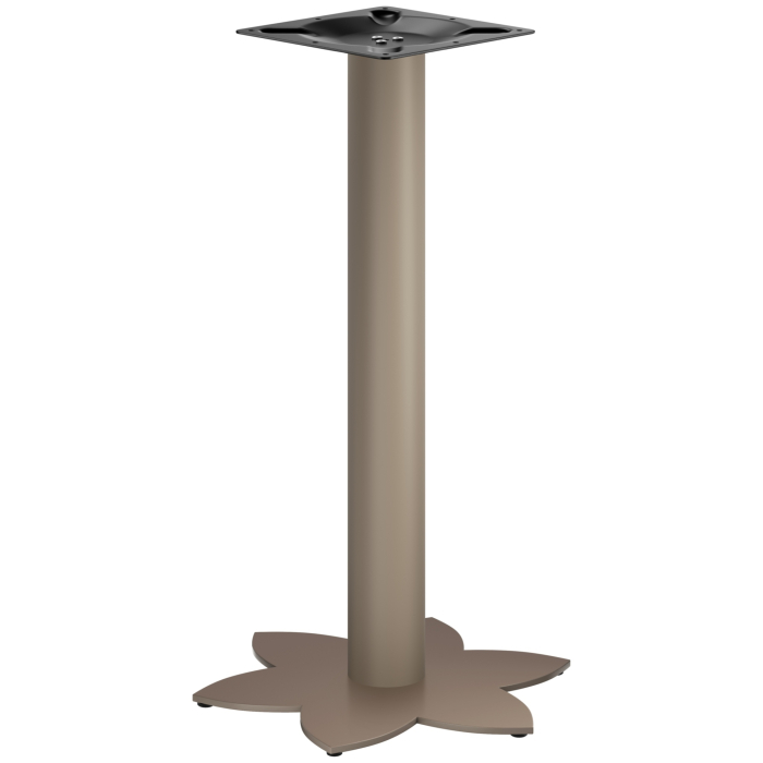 LOTUS | Bistro Table Base | Taupe | Height: 105 cm | Column: Ø 7.6 cm | Base: Ø 50 cm