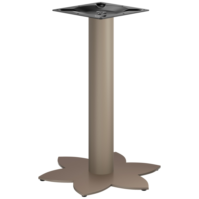 LOTUS | Bistro table frame | Taupe | Height: 72 cm | Column: Ø 7.6 cm | Base: Ø 50 cm
