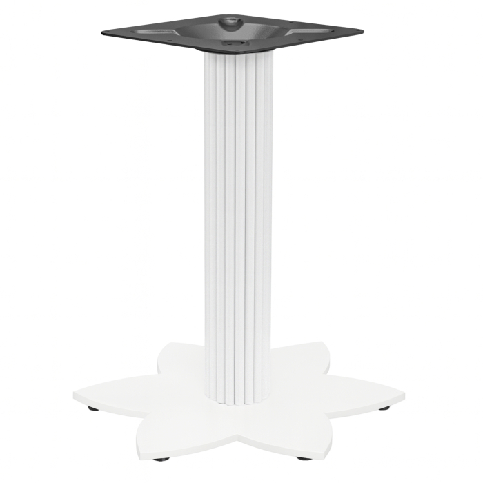 LOTUS | Structure de table de bistro | Blanc | Hauteur : 72 cm | Colonne : Ø 9,5 cm | Pied : Ø 50 cm