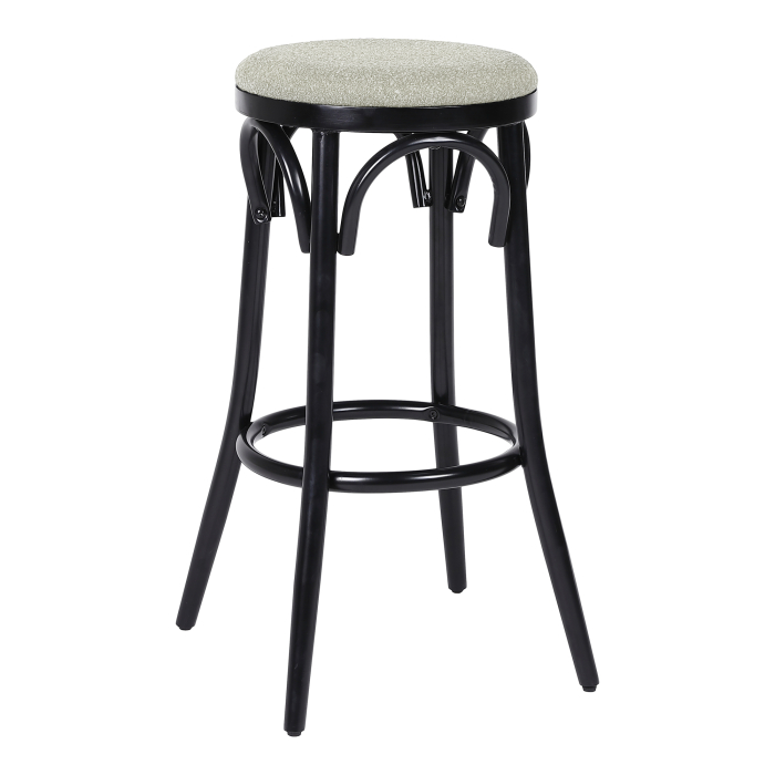 Louise | Tabouret de bar en bois contreplaqué | Bois | Beige | Tissu en peluche Louise | Tabouret de bar en bois contreplaqué | Bois | Beige | Tissu en peluche