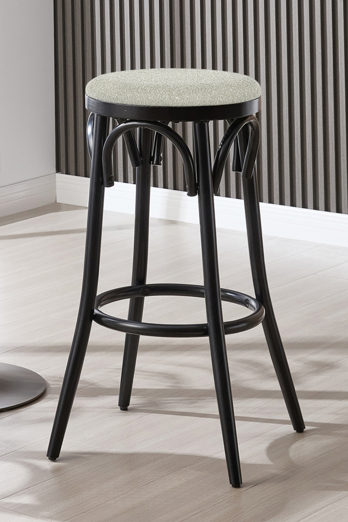 Louise | Tabouret de bar en bois contreplaqué | Bois | Beige | Tissu en peluche Louise | Tabouret de bar en bois contreplaqué | Bois | Beige | Tissu en peluche