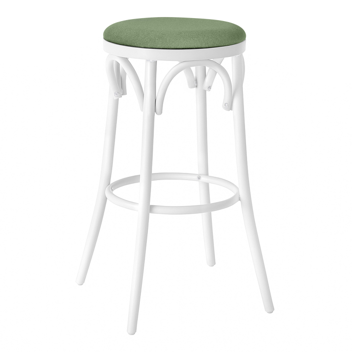 Louise | Sgabello da bar in bugholz | Legno | Verde | Velluto